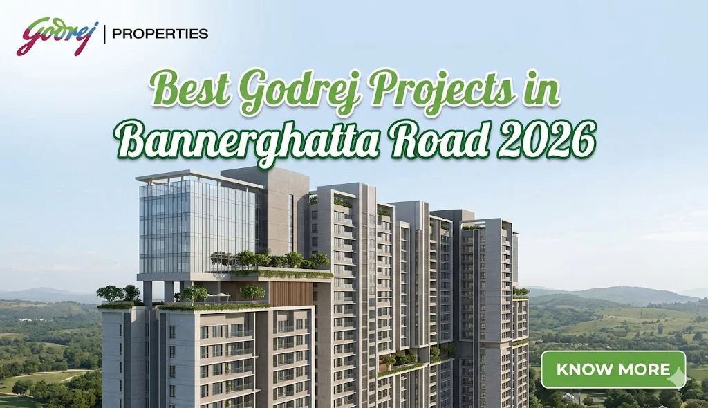 Master plan of the 33-acre Godrej Bannerghatta residential project featuring a 6-acre forest zone and luxury high-rise towers near NICE Road.